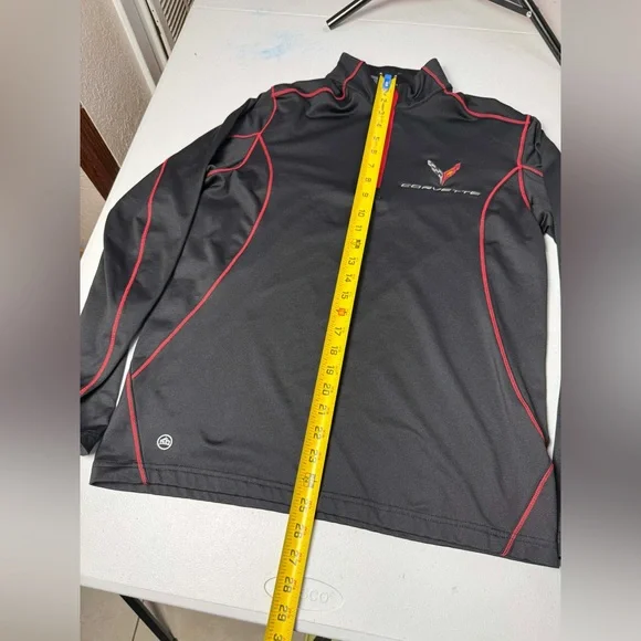 MEN'S C8 CORVETTE STRETCH HALF ZIP PULLOVER Sz M - Picture 3 of 10